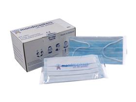 MUNDSCHUTZ EINZELN VERPACKT  Mundschutz, mondmaskers, Typ II R, blau