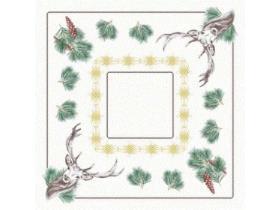 TISCHDECKEN AIRLAID MIT MOTIV  80 x 80 cm, "Gustav"