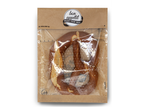 SICHTFENSTERBEUTEL LOC BAC  21 x 24.5 cm, braun,Typ Pizza,SF aus PET - Scheitlin Papier SICHTFENSTERBEUTEL LOC BAC  21 x 24.5 cm, braun,Typ Pizza,SF aus PET