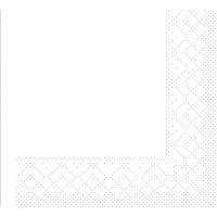 SERVIETTEN TISSUE  24 x 24 cm, 1/4 Falz, 2-lag, weiss