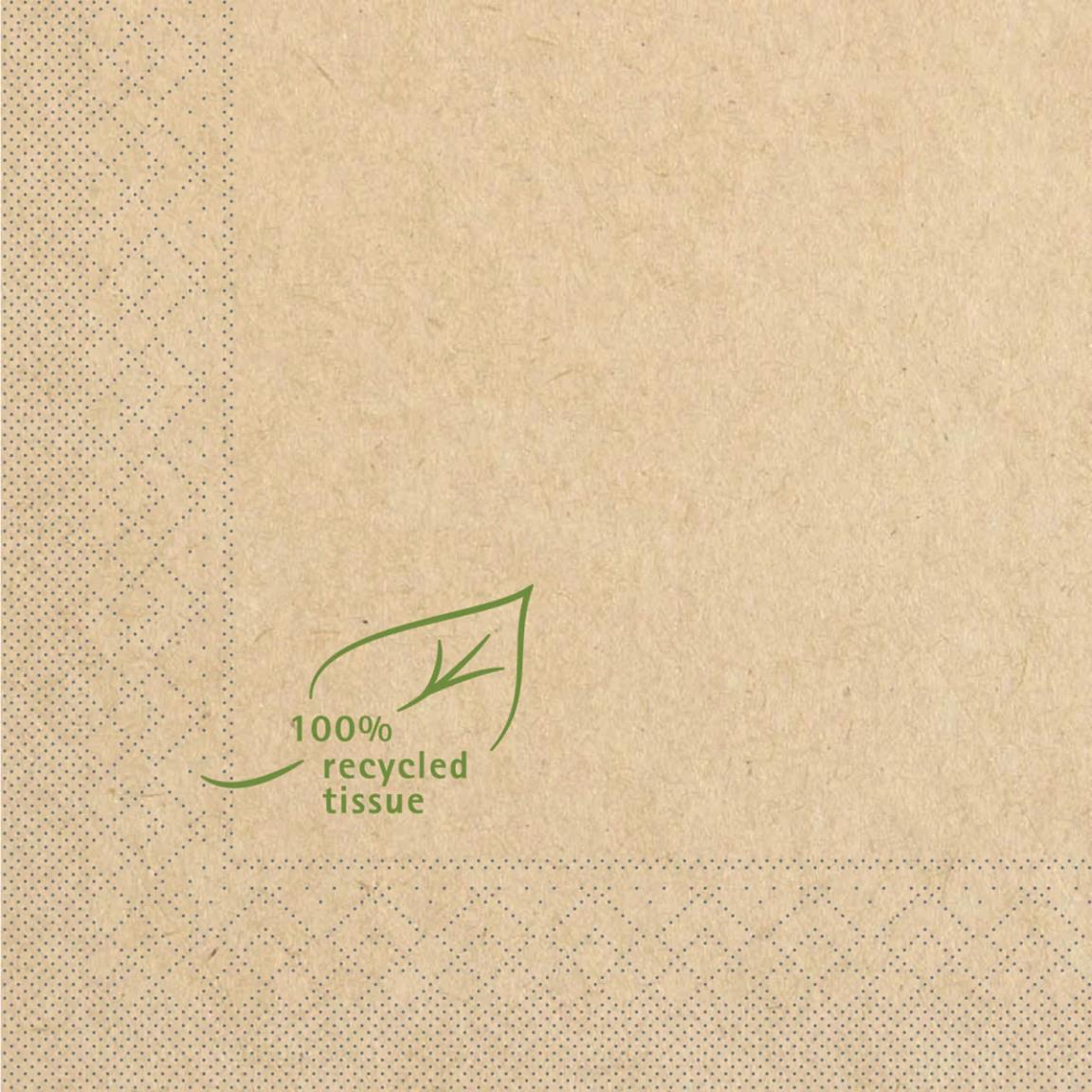 SERVIETTEN TISSUE  33 x 33 cm, 1/4 Falz, 3-lag, Recycled