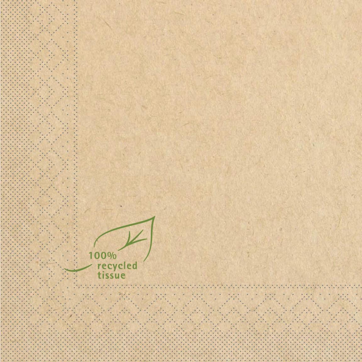 SERVIETTEN TISSUE  40 x 40 cm, 1/4 Falz, 3-lag, Recycled