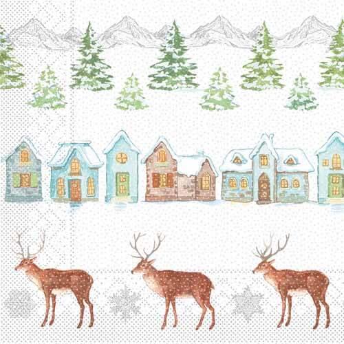 SERVIETTEN TISSUE  33 x 33 cm, 1/4 Falz, 3-lag, Sandy