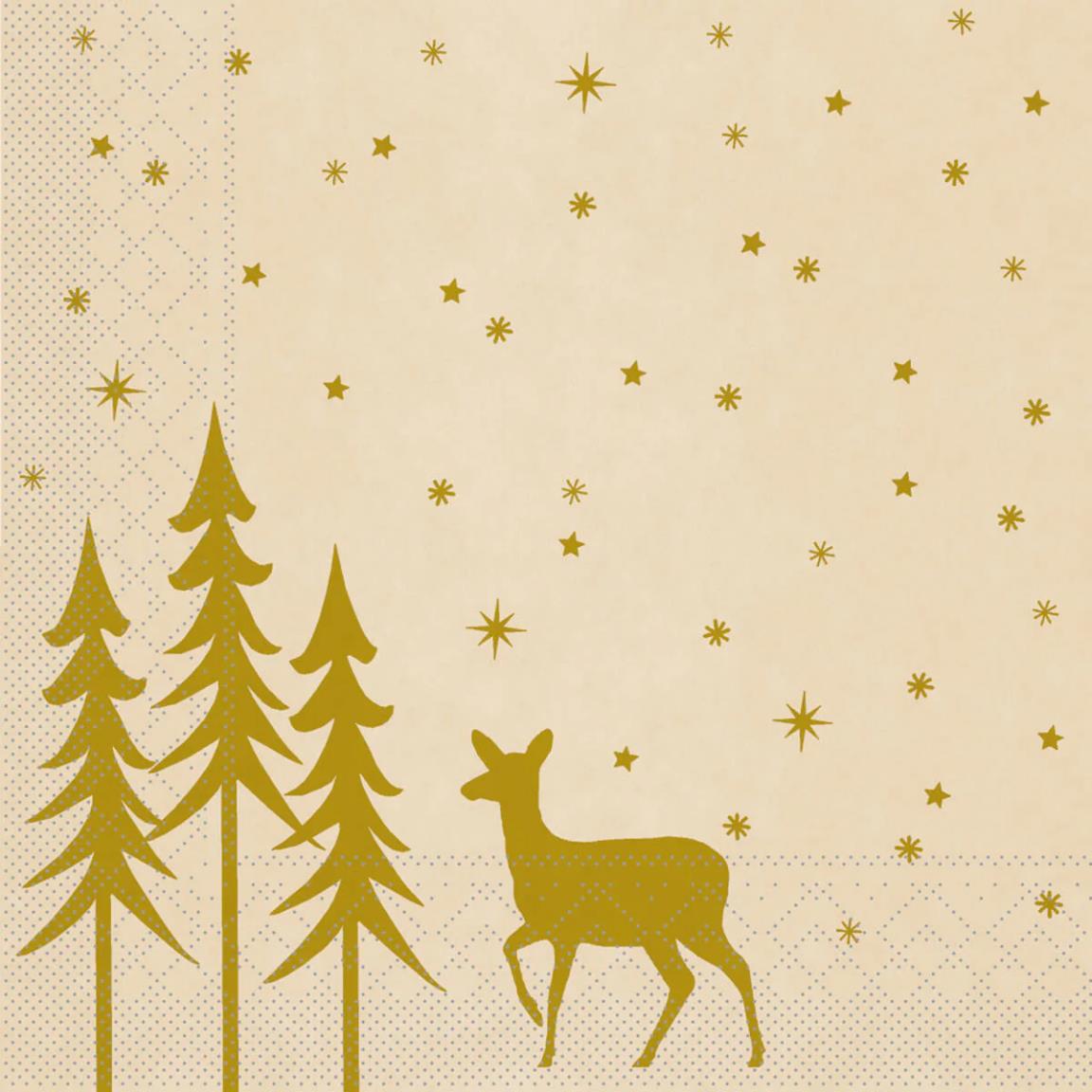SERVIETTEN TISSUE  24 x 24 cm, 1/4 Falz, 3-lag, Liane