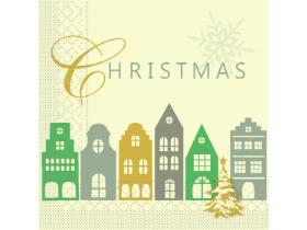 SERVIETTEN TISSUE  24 x 24 cm, 1/4 Falz, 3-lagig, JULIKA