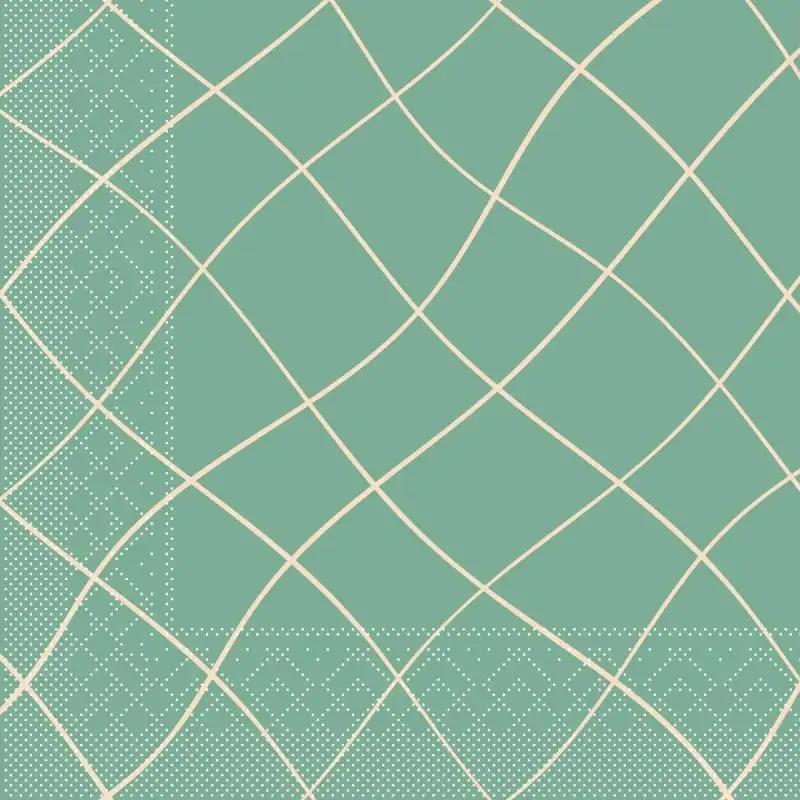 SERVIETTEN TISSUE  33 x 33 cm, 1/4 Falz Tissue, Louis Waves
