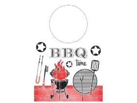 JUMBOLÄTZCHEN VLIES  60 x 42 cm, BBQ-Time