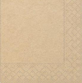 SERVIETTEN TISSUE  24 x 24 cm, 1/4 Falz, 3-lag, rec. braun