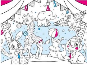 TISCHSET PAPIER  40 x 30 cm, Zirkus