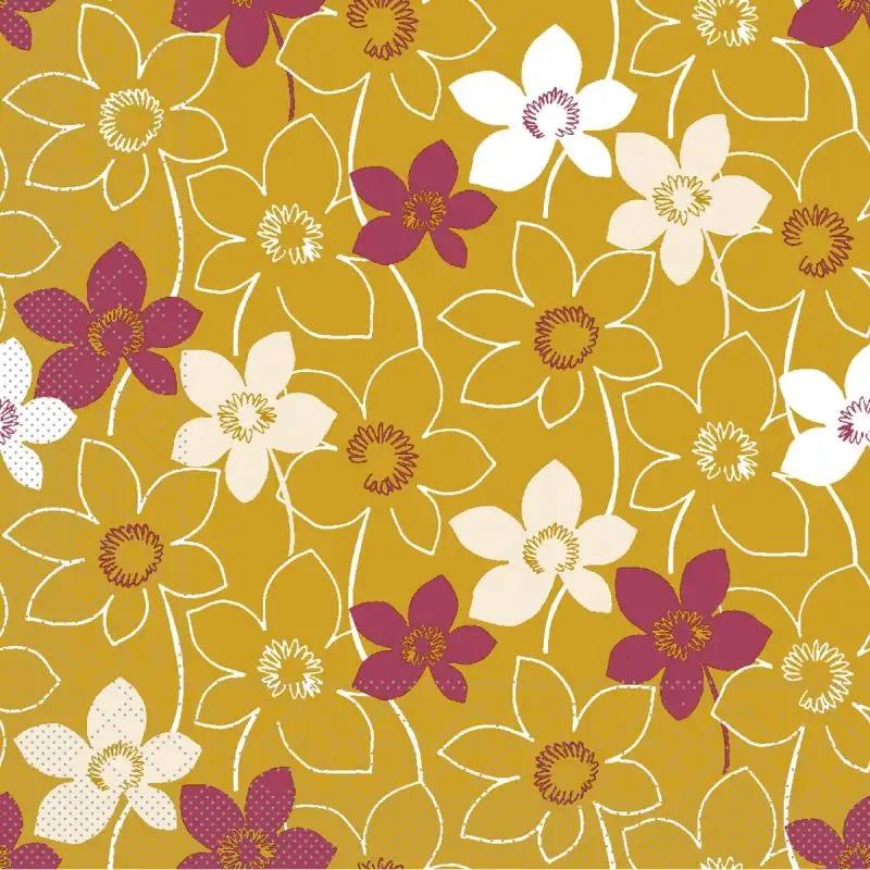 SERVIETTEN TISSUE  33 x 33 cm, 1/4 Falz Tissue, "Cora" gold