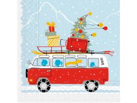 SERVIETTEN TISSUE  24 x 24 cm, 1/4 Falz, 3-lag, Winter