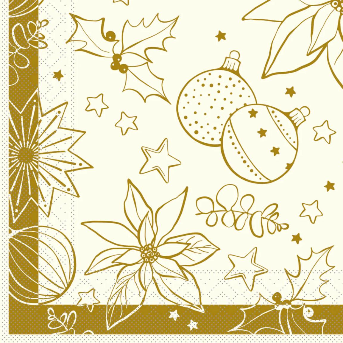 SERVIETTEN AIRLAID  40 x 40 cm, 1/4 Falz, Milan champagner
