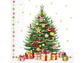 SERVIETTEN AIRLAID  40 x 40 cm 1/4 Falz Tannenbaum