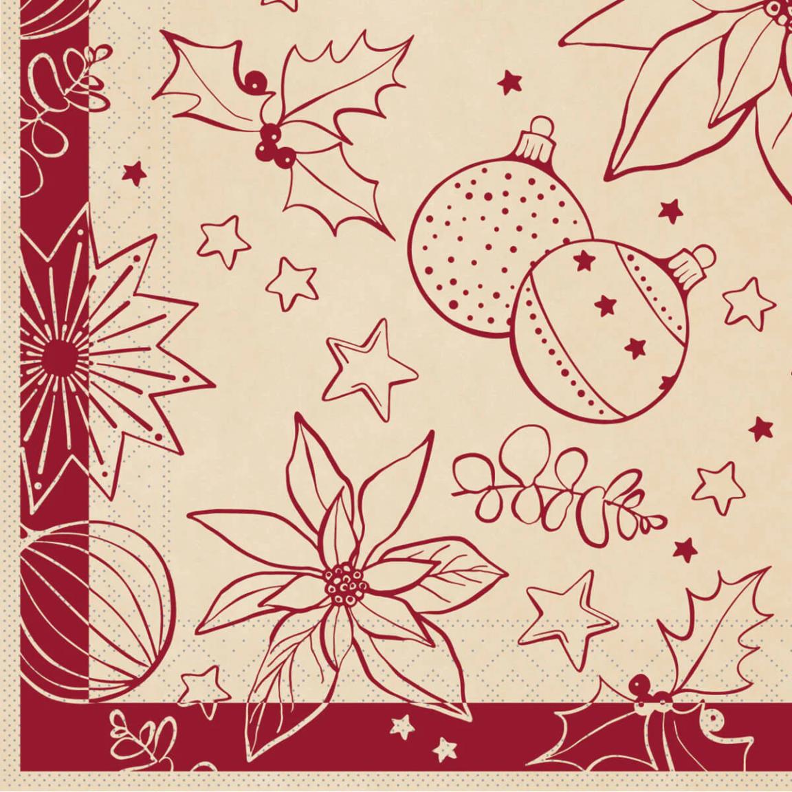 SERVIETTEN TISSUE  33 x 33 cm, 1/4 Falz, 3-lag, Milan
