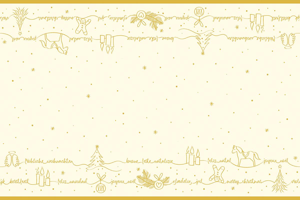 TISCHLAEUFER AIRLAID  40 cm x 24 m, Ravin champagner-gold