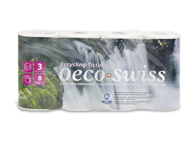 WC-PAPIER 3-LAGIG OECO SWISS  250 Blatt, 9.8 x 13.5 cm, Recycling
