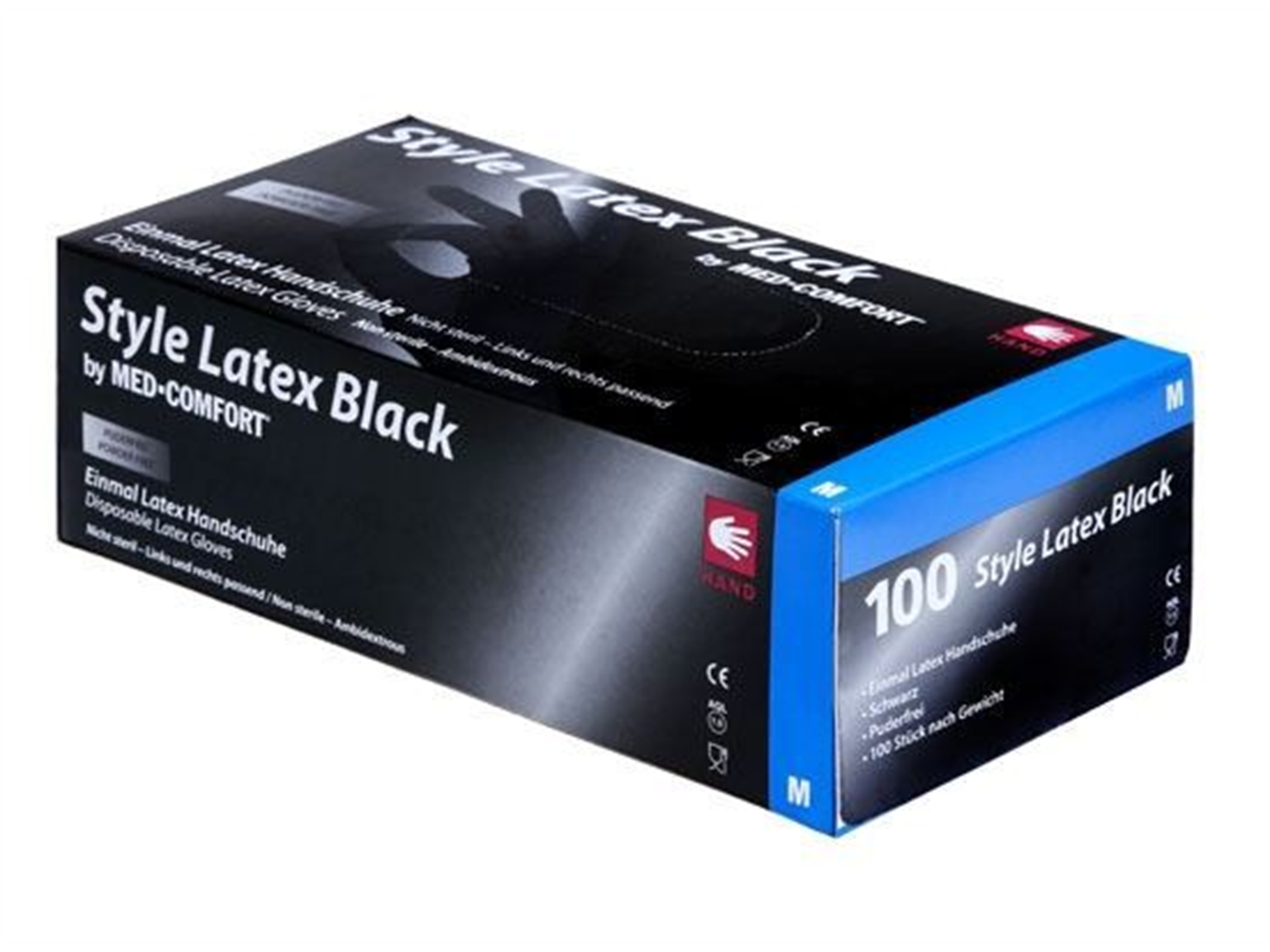 HANDSCHUHE LATEX  Grösse XL, Style Latex Black, schwarz,