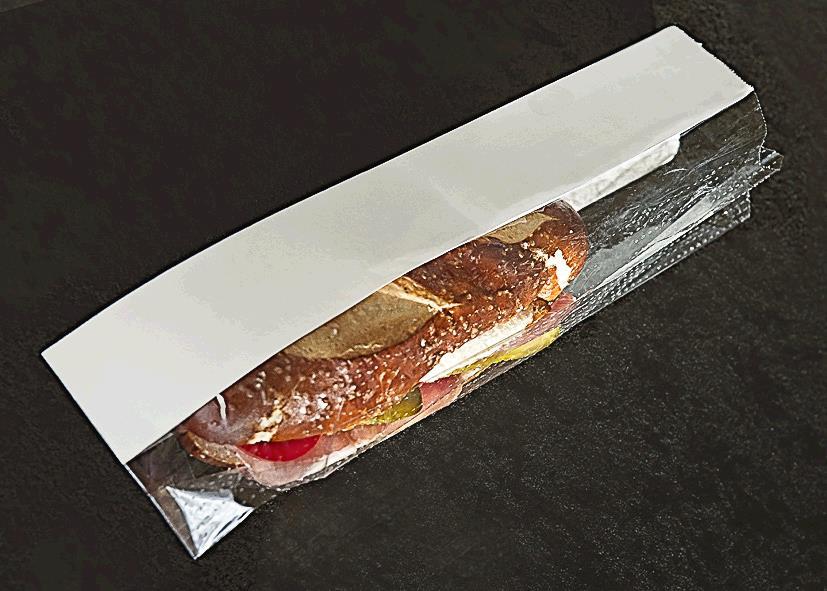 SICHTSTREIFENBEUTEL HALB-HALB  140 x 60 x 250 mm, unbedruckt