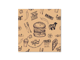 BURGERPAPIER BRAUN  30 x 30 cm, Pergamenters. fettdicht - Scheitlin Papier BURGERPAPIER BRAUN  30 x 30 cm, Pergamenters. fettdicht