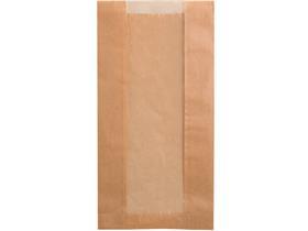 SICHTSTREIFENBEUTEL BRAUN  18 x 12 x 45 cm, Kraftapapier braun - Scheitlin Papier SICHTSTREIFENBEUTEL BRAUN  18 x 12 x 45 cm, Kraftapapier braun