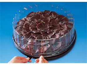 KUCHEN- UND TORTENPLATTE HAUBE  rund Ø 175 mm - Höhe 80 mm, transparent - Scheitlin Papier KUCHEN- UND TORTENPLATTE HAUBE  rund Ø 175 mm - Höhe 80 mm, transparent