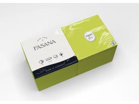 SERVIETTEN FASANA  33 x 33 cm, 3-lagig, 1/4 Falz, limegrün