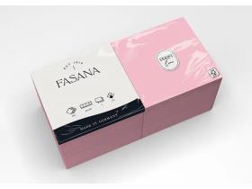 SERVIETTEN FASANA  40 x 40 cm, 3-lagig,1/4 Falz, pink