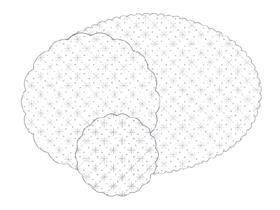 TASSENUNTERSETZER TISSUE  ø 100 mm, Tissue, einfarbig