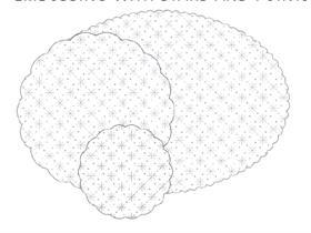 TASSENUNTERSETZER TISSUE  ø 120 mm, Tissue, einfarbig