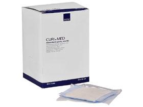 SAUGKOMPRESSEN STERIL  10 x 10 cm, 400 gm2, blau