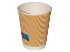 KAFFEEBECHER "WAVE" / RIFFEL  3 dl, Neutraldruck, 3-wandig, geriffelt - Scheitlin Papier KAFFEEBECHER "WAVE" / RIFFEL  3 dl, Neutraldruck, 3-wandig, geriffelt