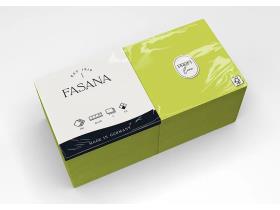 SERVIETTEN FASANA  40 x 40 cm, 3-lagig, 1/4 Falz, limegrün