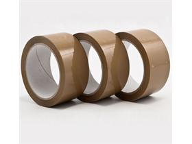 KLEBEBAENDER PP "LOW NOISE"  PP acryl LOW NOISE braun 50 mm x 66 lfm