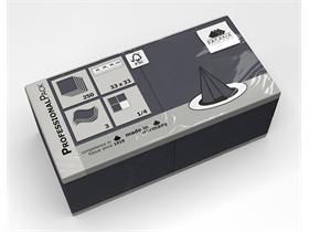 SERVIETTEN FASANA  33 x 33 cm, 3-lagig,1/4 Falz, schwarz - Scheitlin Papier SERVIETTEN FASANA  33 x 33 cm, 3-lagig,1/4 Falz, schwarz