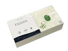 ZELLTUCHSERVIETTE MIT GRASANTEIL  24 x 24 cm, 1/4 Falz, natur - Scheitlin Papier ZELLTUCHSERVIETTE MIT GRASANTEIL  24 x 24 cm, 1/4 Falz, natur