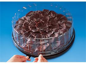 KUCHEN- UND TORTENPLATTE HAUBE  rund Ø 215 mm - Höhe 60 mm, transparent - Scheitlin Papier KUCHEN- UND TORTENPLATTE HAUBE  rund Ø 215 mm - Höhe 60 mm, transparent