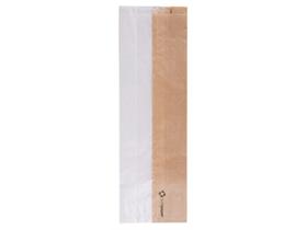 SICHTSTREIFENBEUTEL FIFTY-FIFTY  12 x 6 x 38 cm, Kraftpapier/Pergamin - Scheitlin Papier SICHTSTREIFENBEUTEL FIFTY-FIFTY  12 x 6 x 38 cm, Kraftpapier/Pergamin