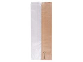 SICHTSTREIFENBEUTEL FIFTY-FIFTY  14 x 8 x 38 cm, Kraftpapier/Pergamin - Scheitlin Papier SICHTSTREIFENBEUTEL FIFTY-FIFTY  14 x 8 x 38 cm, Kraftpapier/Pergamin