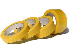 ABDECKBAND MASKING TAPE GOLD  50 mm x 50 m, Krepp gelb bis 80° C - Scheitlin Papier ABDECKBAND MASKING TAPE GOLD  50 mm x 50 m, Krepp gelb bis 80° C