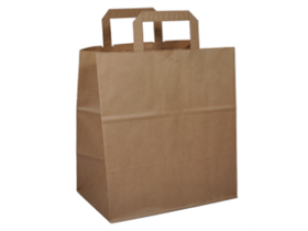 PAPIERTRAGETASCHEN BRAUN  260 + 170 x 280 mm, braun, unbedruckt - Scheitlin Papier PAPIERTRAGETASCHEN BRAUN  260 + 170 x 280 mm, braun, unbedruckt