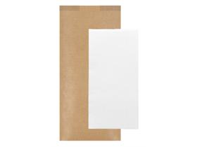 BESTECKTASCHE PAPIER  11 x 25 cm, mit weisser Serviette
