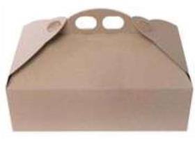 TORTENSCHACHTEL MIT HENKEL ECOLIFE  45x45x7 cm, Henkel, braun "Eco Life"