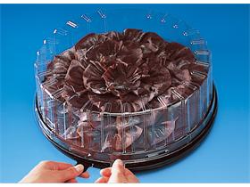 KUCHEN- UND TORTENPLATTE HAUBE  rund Ø 240 mm - Höhe 40 mm, transparent - Scheitlin Papier KUCHEN- UND TORTENPLATTE HAUBE  rund Ø 240 mm - Höhe 40 mm, transparent