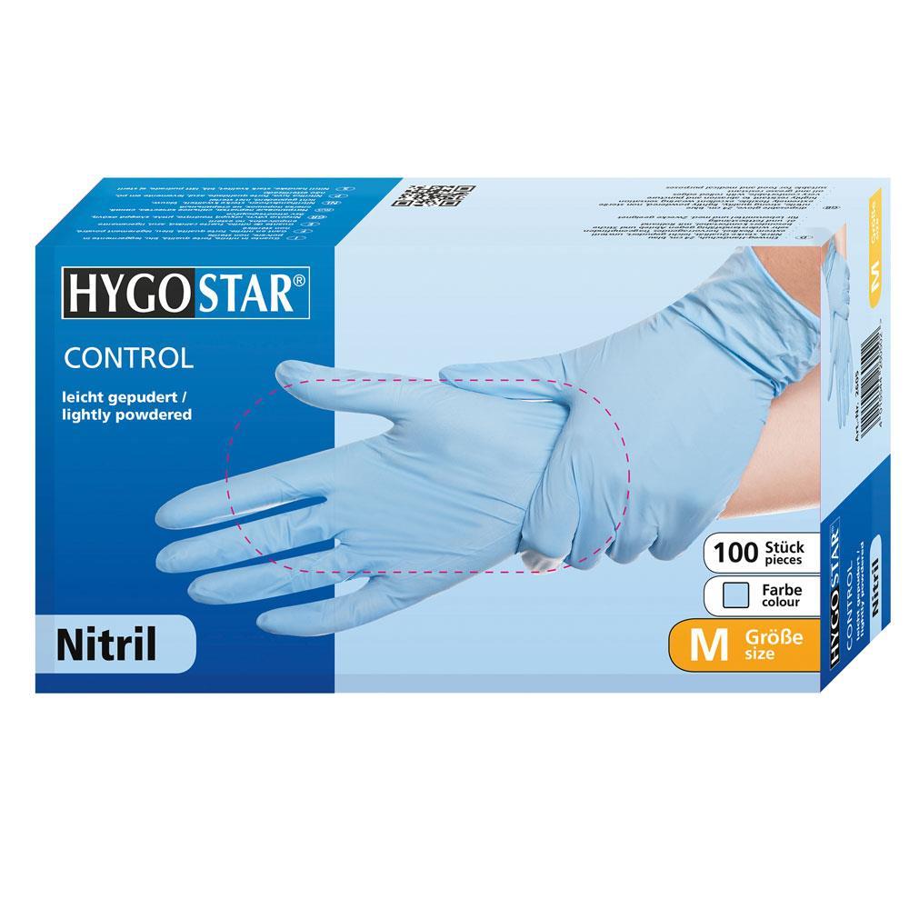 HANDSCHUHE NITRIL  Grösse XL, CONTROL, gepudert, blau