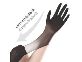 HANDSCHUHE NITRIL STRETCH  Grösse M, "Safe Super Stretch", schwarz