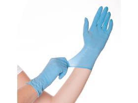 HANDSCHUHE LATEX  Grösse L, Allfood SKIN, gepudert, blau