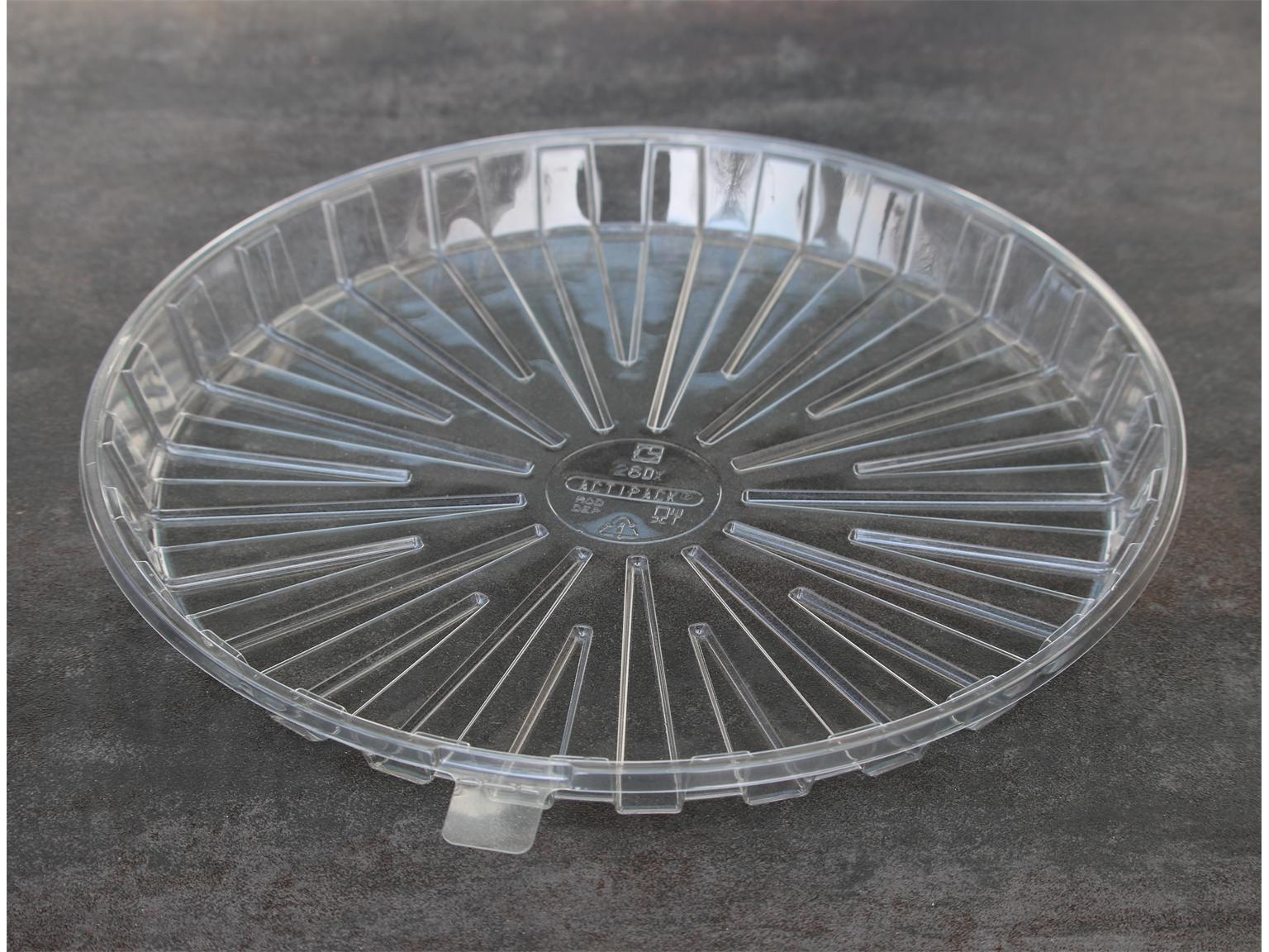 KUCHEN- UND TORTENPLATTE  rund Ø 255 mm - Höhe 20 mm, transparent