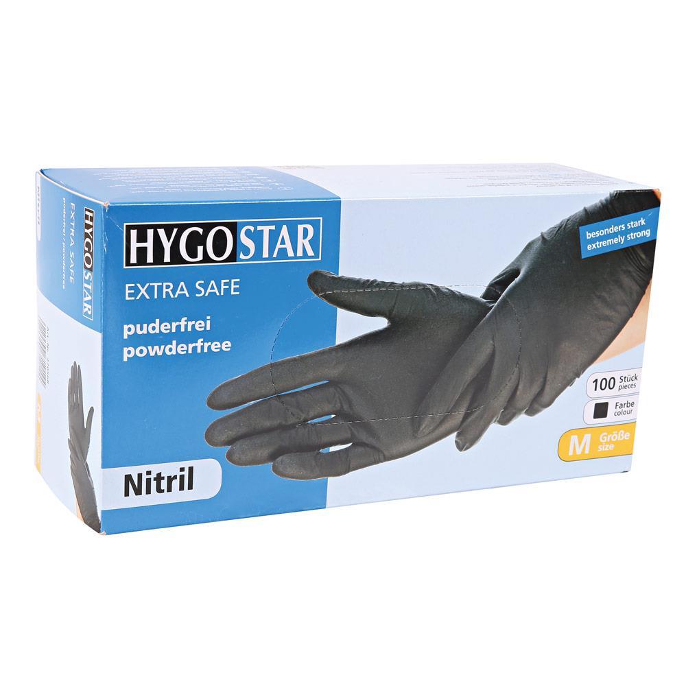 HANDSCHUHE NITRIL  Nitril Gr. L, EXTRA SAFE, schwarz