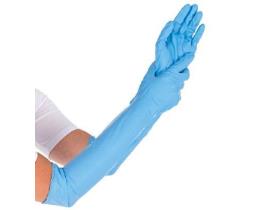 HANDSCHUHE NITRIL SUPERLONG  Gr. M, EXTRA SAFE SUPERLONG, blau