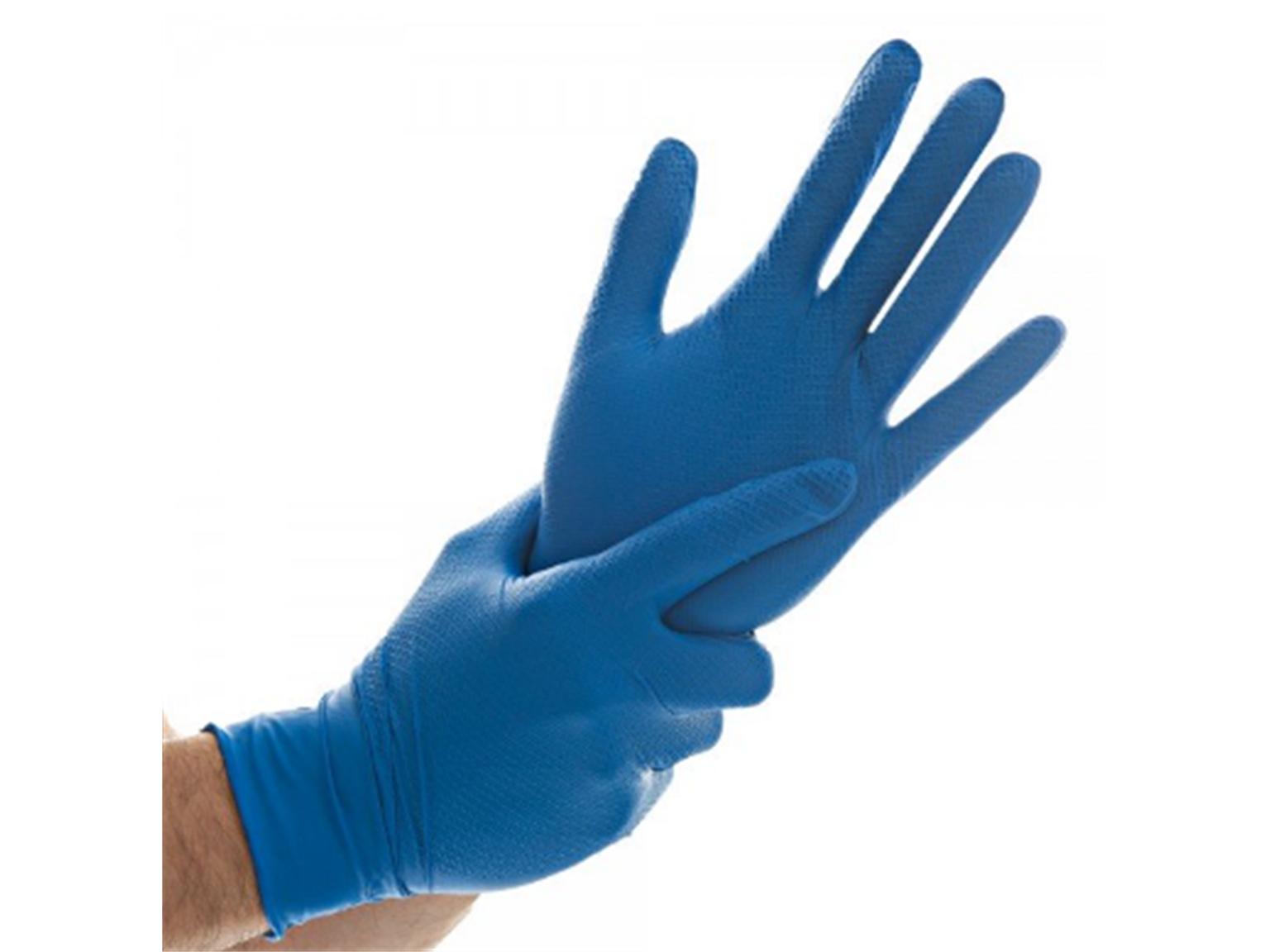 HANDSCHUHE NITRIL  Grösse XL, blau, puderfrei, Power Grip